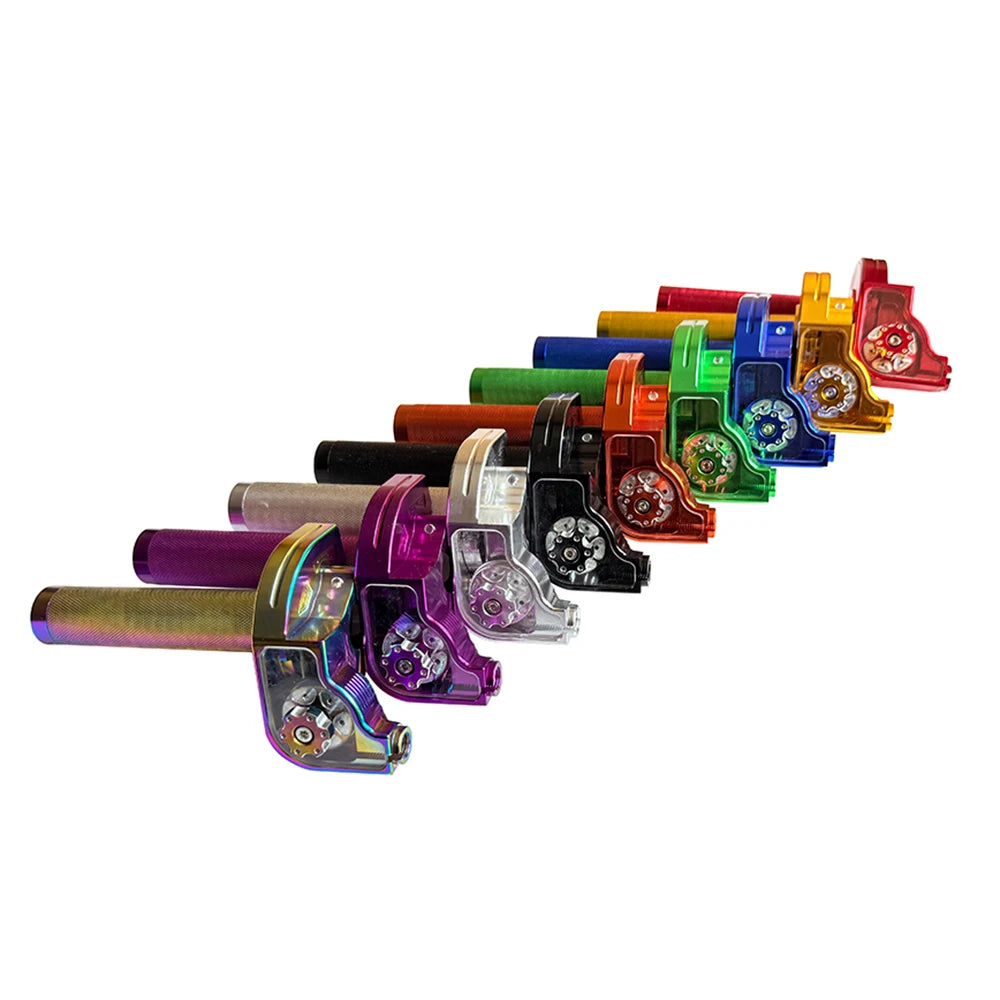 22MM Throttle Twist Grips CNC Aluminum Motorcycle Grips Cable for ATV Scooter Moped Quad Bike Motorcycle Accessories Universal