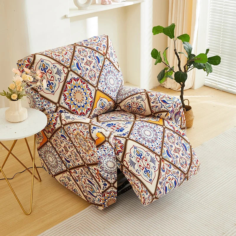 Elastic Recliner Sofa Cover Printed Slipcover Chair Sofa Protector Relax Armchair Stretch Couch Covers For Living Room