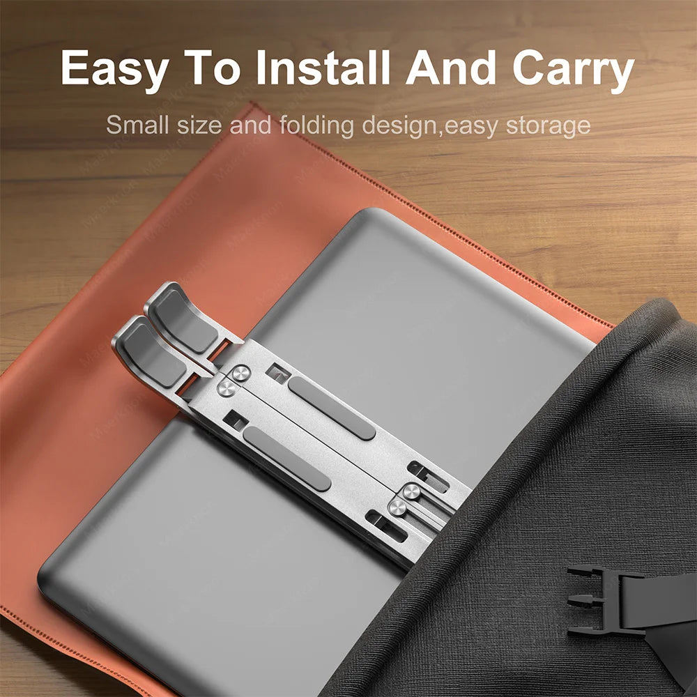 Adjustable Aluminum Alloy Laptop Holder Notebook Stand Lifting Cooling Bracket For Macbook Lenovo Portable Computer Accessories