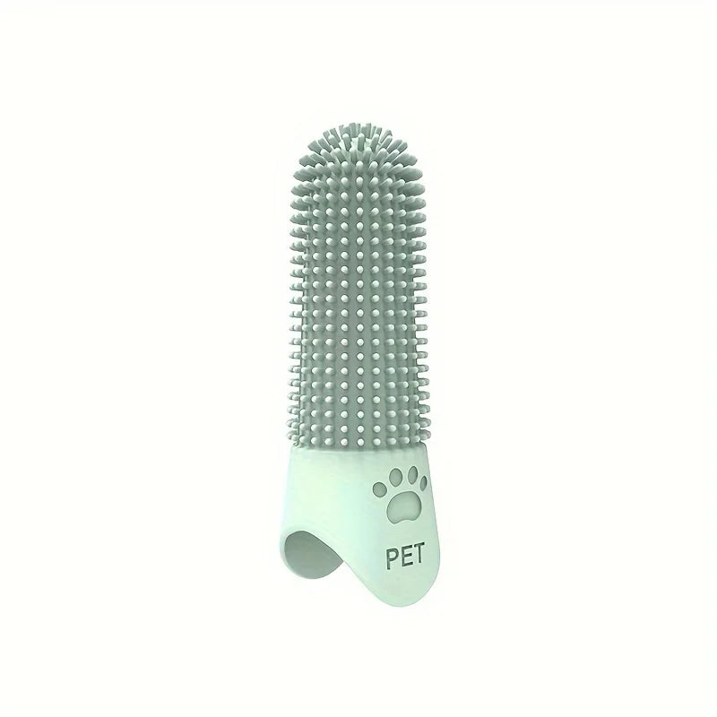 Soft Silicone Dog Toothbrush 360° Finger Toothbrush for Dogs Cats Durable Pet Finger Brush Tooth Cleaning Tool for All Breeds