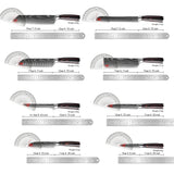 XITUO Kitchen Knife Set 1-9PCS,7Cr17Mov Stainless Steel Sharp Chef Knife Santoku Knife Fruit knife Ergonomic Pakkawood Handle