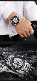 NAVIFORCE Original Watch for man 2025 New Stainless Steel Waterproof Chronograph Classic Quartz Wristwatch Brand Men Watch Gifts