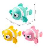 Bath Toys Cute Swimming Clown Fish Bath Toy for Toddlers Floating Wind Up Toys for Boy Girl Newborn Baby Bathtub Toddler Toys