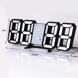 3D LED Digital Clock Decor Wall Decoration Glow Night Mode Decoration for Bedroom Adjustable Electronic Watch Clocks Watches