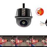 Câmera de ré automotiva à prova d'água 12V Amplo ângulo Visão noturna Estacionamento reverso CCD LED Monitor de ré universal