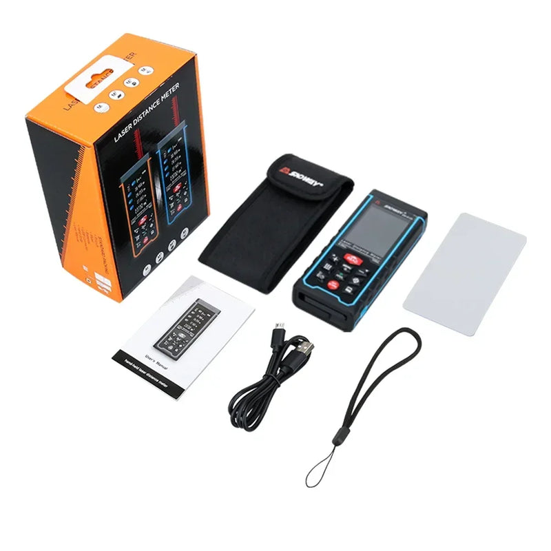 SNDWAY Laser Distance Meter Tape measure Digital Camera Function Laser Range Finder Tape Angle Rangefinder measure Tool