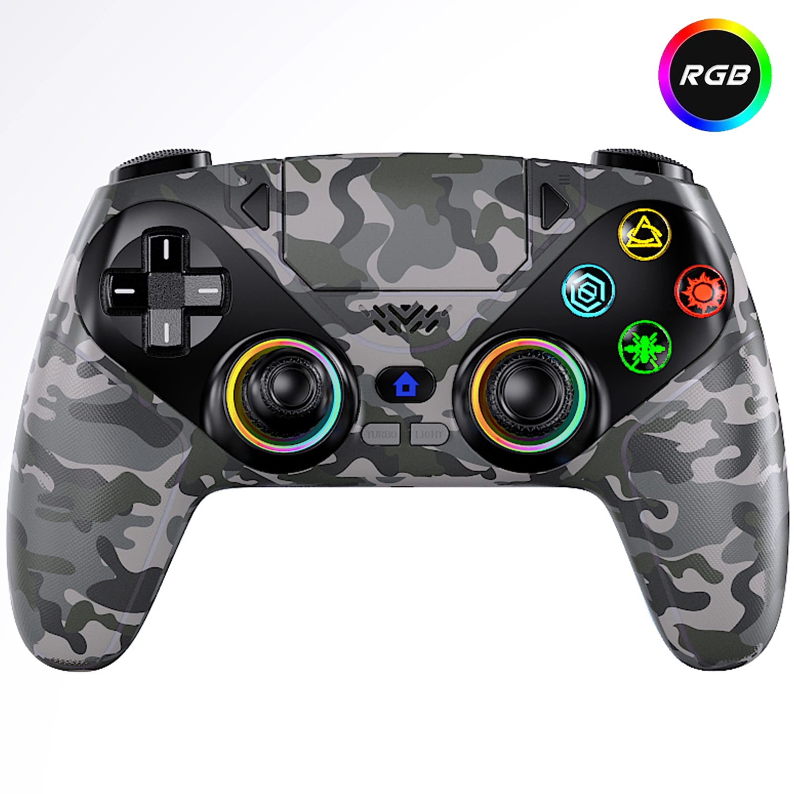 Controller For Playstation 5 PS5/PS5 Pro/Slim/PC Gamepads W/Hall Effect RGB Wireless Game Control Joystick Marco/Turbo Program