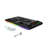 For PS5/Slim/Pro Cooling Stand with LED Controller Charging Station, 3-Gear Cooling Fan for PlayStation 5 Console Accessories