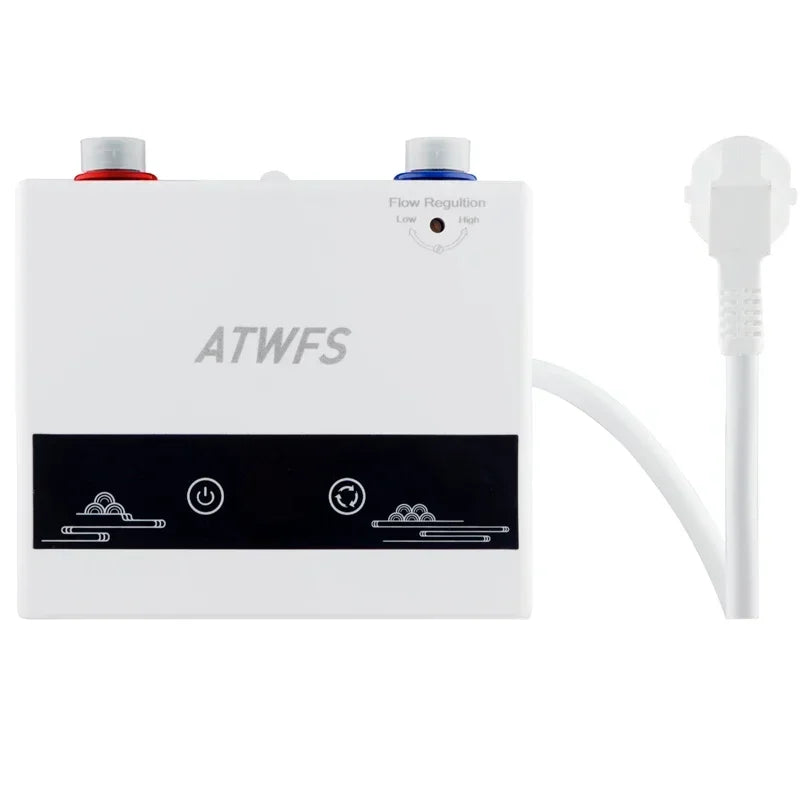 ATWFS Instant Water Heater 220V 4600W Portable Electric Heaters for Bathroom Hot Water Shower and Home Kitchen Heating