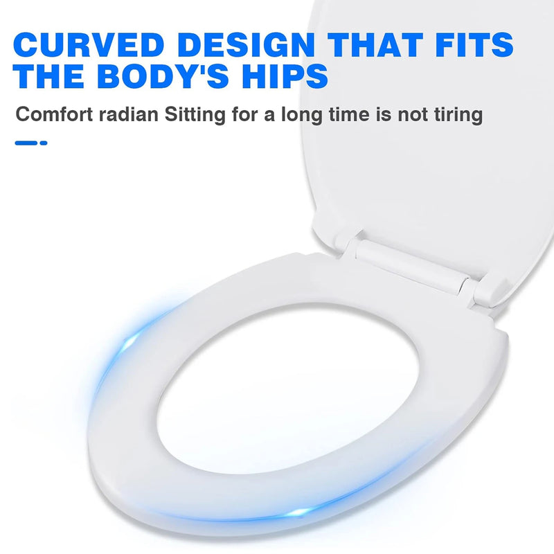 O-Shaped Toilet Seat Slow Close Quiet Lid Thickened Durable for Both Adults Children Universal Bathroom Accessories