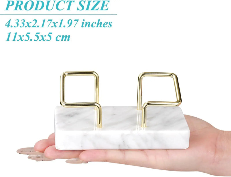 Marble Business Card Holder Organizer Desktop  Name Card Display Stand Table Memo Pad Cards Storage Shelf Office Supplies
