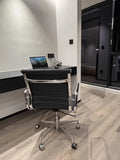 Silla de ordenador cómoda y giratoria de piel de vaca, ergonómica, para sala de conferencias, oficina, salón de ocio, envío directo