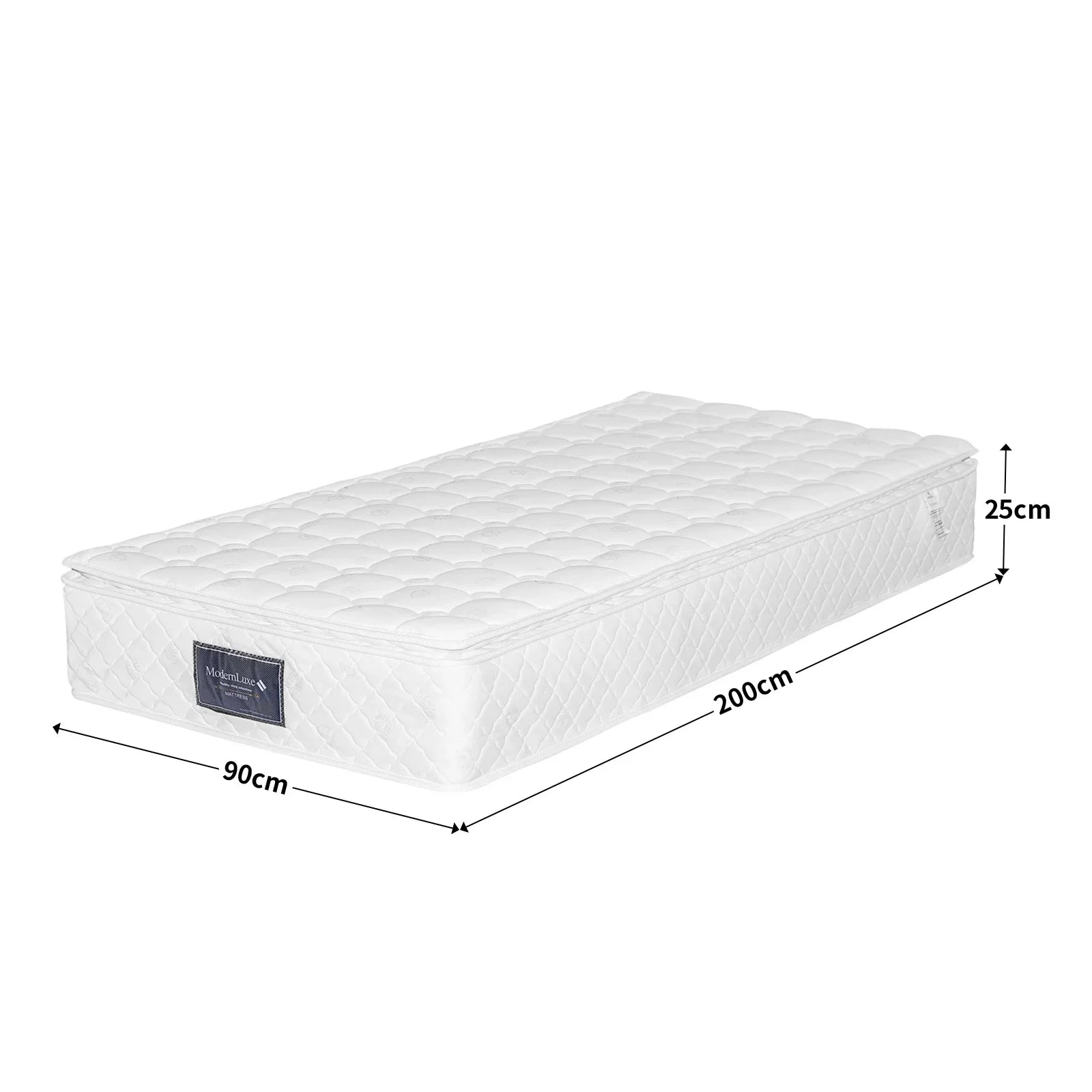 Comanlai Spring Mattress 90x200cm/140x200cm/160x200cm 25cm Height 7 Zones Cold Foam Mattress Microfiber Cover H3 Hardness