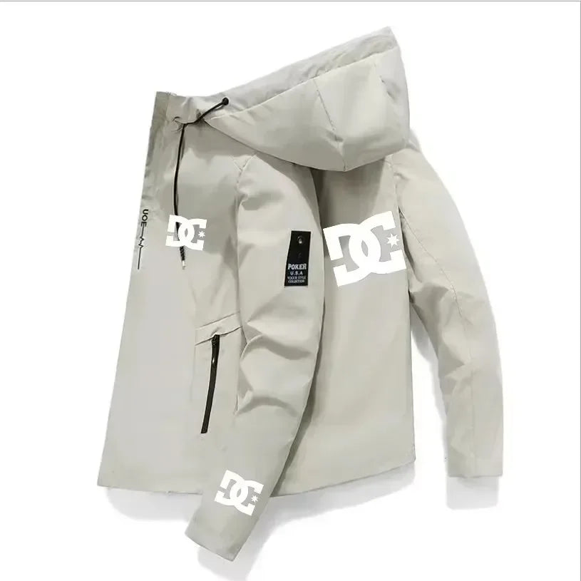 Nueva chaqueta impermeable de pesca para hombre de DC, primavera/otoño, sudadera con capucha, cortavientos, ropa deportiva, prendas de abrigo.