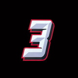 Motorcycle Racing Arabic Numbers Stickers DIY Refit Reflective Sticker Number Helmet Car Styling 3D Realistic Motorcycle Decals