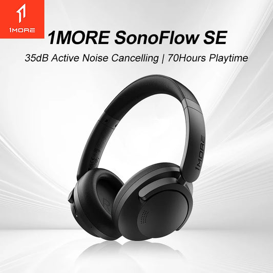 1MORE SonoFlow SE Active Noise Cancelling Wireless Headphones, 70H Playtime,DLC Dynamic Driver,Enhanced Calling