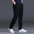 2025 Cotton Multi Flap Pockets Men's Straight Leg Cargo Pants Loose Casual Outdoor Pants Men's Work Pants For Hiking Tactical