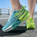 New Men's Carbon Plate Sneakers Outdoor Soft Sole Mesh Sports Shoes Running Shoes Light Anti-Slip Casual Couple Tennis Shoes