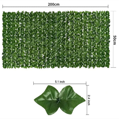 Artificial Ivy Hedge Green Leaf Fence Panels Faux Privacy Fence Screen for Home Outdoor Garden Balcony Decoration