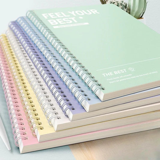 A5 B5 Thickened Spiral Notebooks Perforated Pages Loose-leaf Notebook for Students School Office Stationery Supplies
