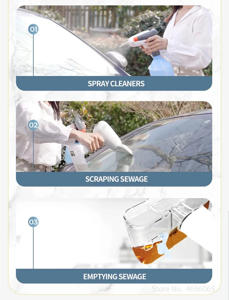 Electric Window Cleaner For Home Wireless Glass Cleaning Machine Kitchen Bathroom Cleaning Tools Car Windshield Mirror Wiper