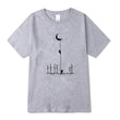 Summer Men's High Quality 100% Cotton Cool Funny Astronaut Print Casual Loose O-neck for Men T-shirt Male T-shirt Hip Hop Tee