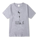 Summer Men's High Quality 100% Cotton Cool Funny Astronaut Print Casual Loose O-neck for Men T-shirt Male T-shirt Hip Hop Tee