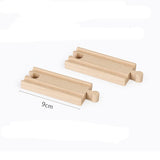 Wooden Train Track Toys Railway Rails Accessories Fit Thomas Train Road Connector Bridge Wood Railway Children Boy Christmas Gift