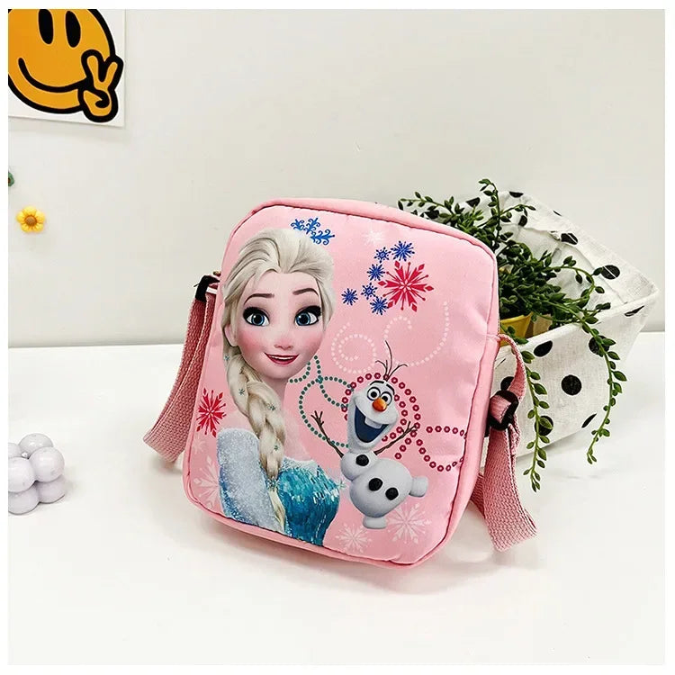 MINISO Disney 2024 New Princess Series Crossbody Bag "Frozen 2" Elsa Sophia Cartoon Shoulder Bag Girls Casual Fashion Handbag