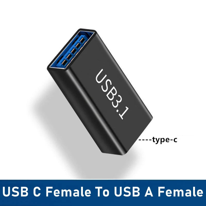 Conector USB 3.0, adaptador USB a USB de 5 Gbps Gen1, macho a macho, hembra, convertidor USB, cable extensor para SSD y HDD, enchufe de extensión USB 3.0.