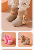 Kid Girls Snow Boots Winter Plush Boy Girl Cotton Shoe Warm Zipper Short Ankle Boot High Top Child Padded Boot Kid Shoe