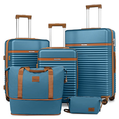 Travel Luggage Suitcase Set, Expandable Lightweight Carry on Suitcase with Duffel Bag,Toiletry Bag,TSA Lock,Spinner Wheels