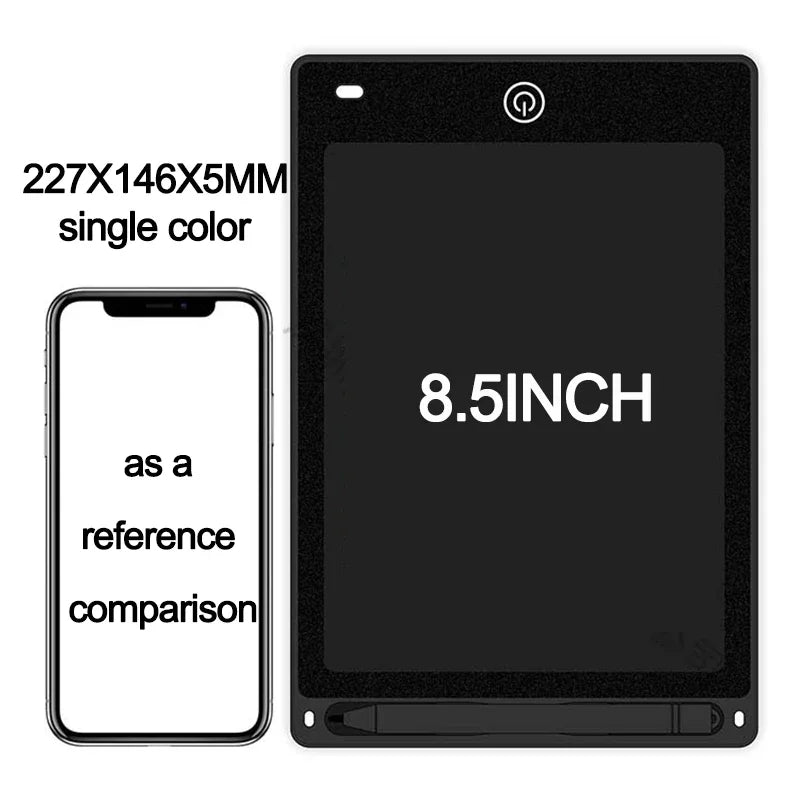 Tablet de desenho LCD para crianças, placa de escrita, ferramentas de pintura, eletrônicos, brinquedo educativo infantil, presente para menino, 4,4 polegadas, 8,5 polegadas