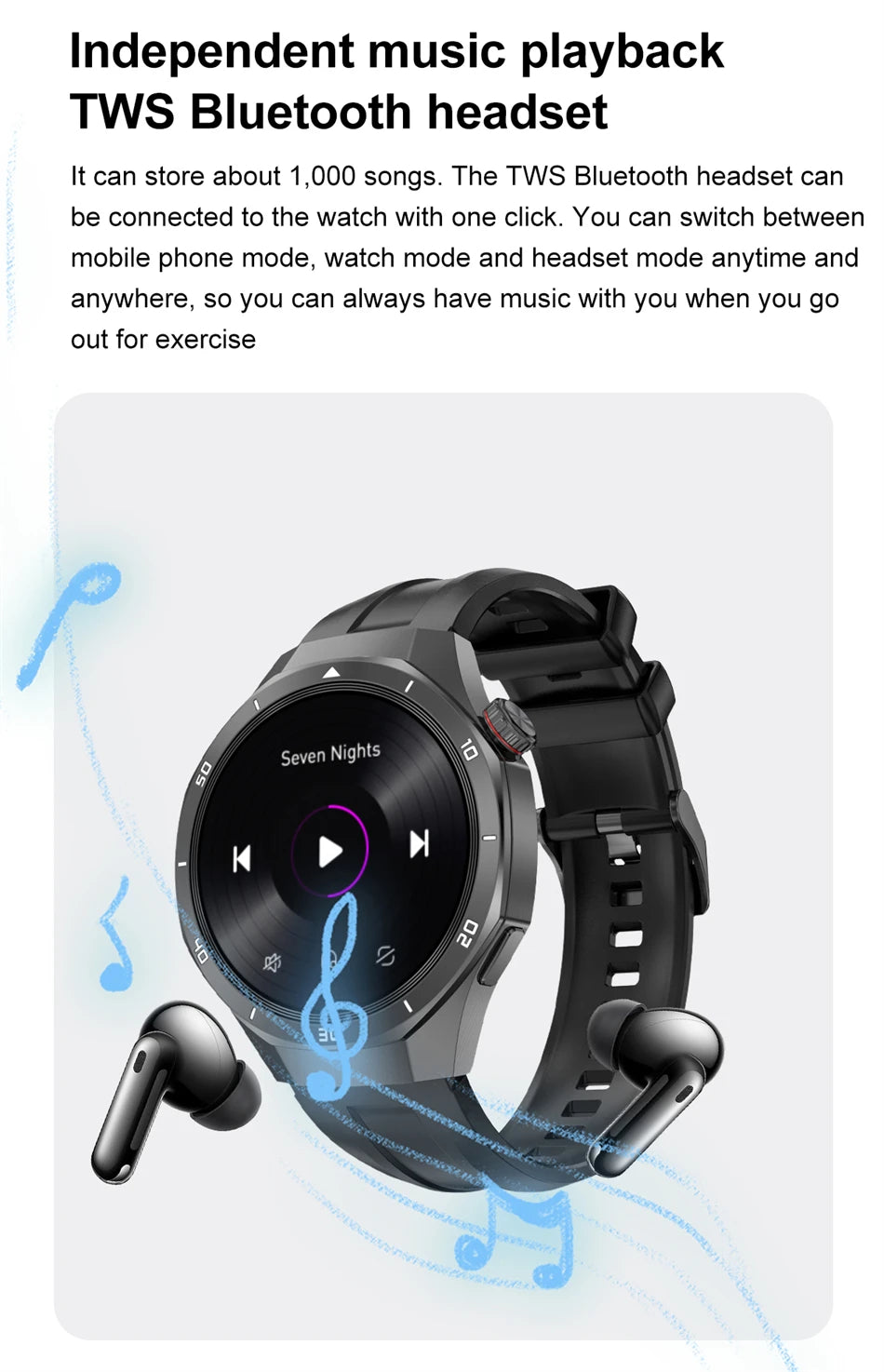 GT5 Pro Smart Watch Men's Women 466*466 HD Screen Bluetooth Call Smartwatch GPS Map Compass Sports Fitness Smartwatch 2025 New