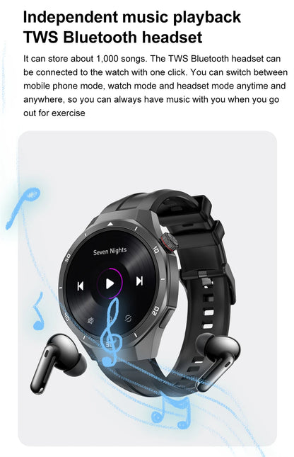 GT5 Pro Smart Watch Men's Women 466*466 HD Screen Bluetooth Call Smartwatch GPS Map Compass Sports Fitness Smartwatch 2025 New