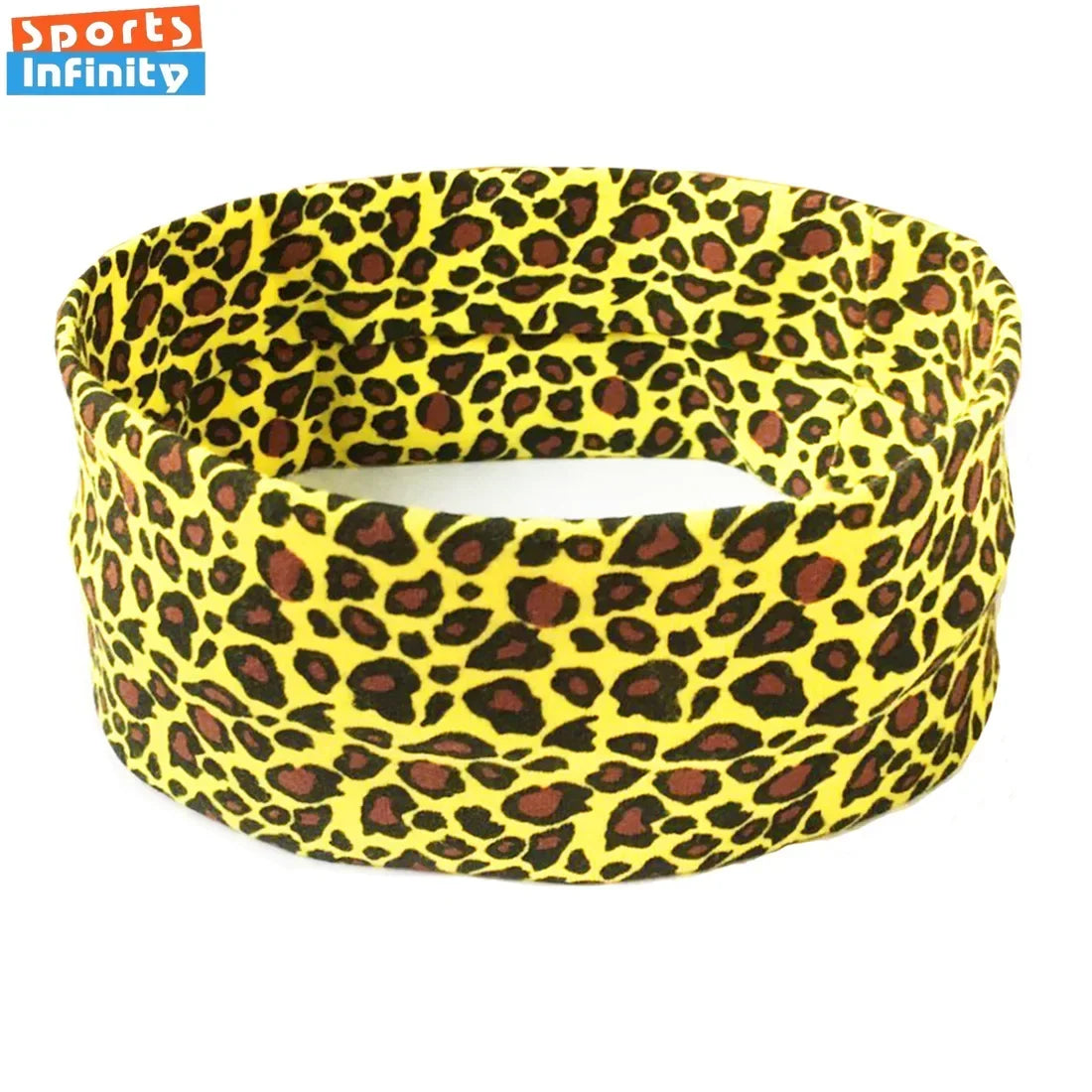 Fashion Leopard Print Sports Headband Yoga Headband Women's Fitness Elastic Cotton Sweat-Absorbing Headscarf Athletic Headwear