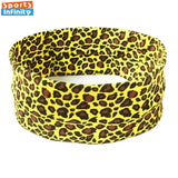 Fashion Leopard Print Sports Headband Yoga Headband Women's Fitness Elastic Cotton Sweat-Absorbing Headscarf Athletic Headwear