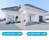 Outdoor Wireless Security IP Camera 4K 8MP HD Dual Lens External Wifi PTZ Camera Auto Tracking Street Surveillance Camera iCsee