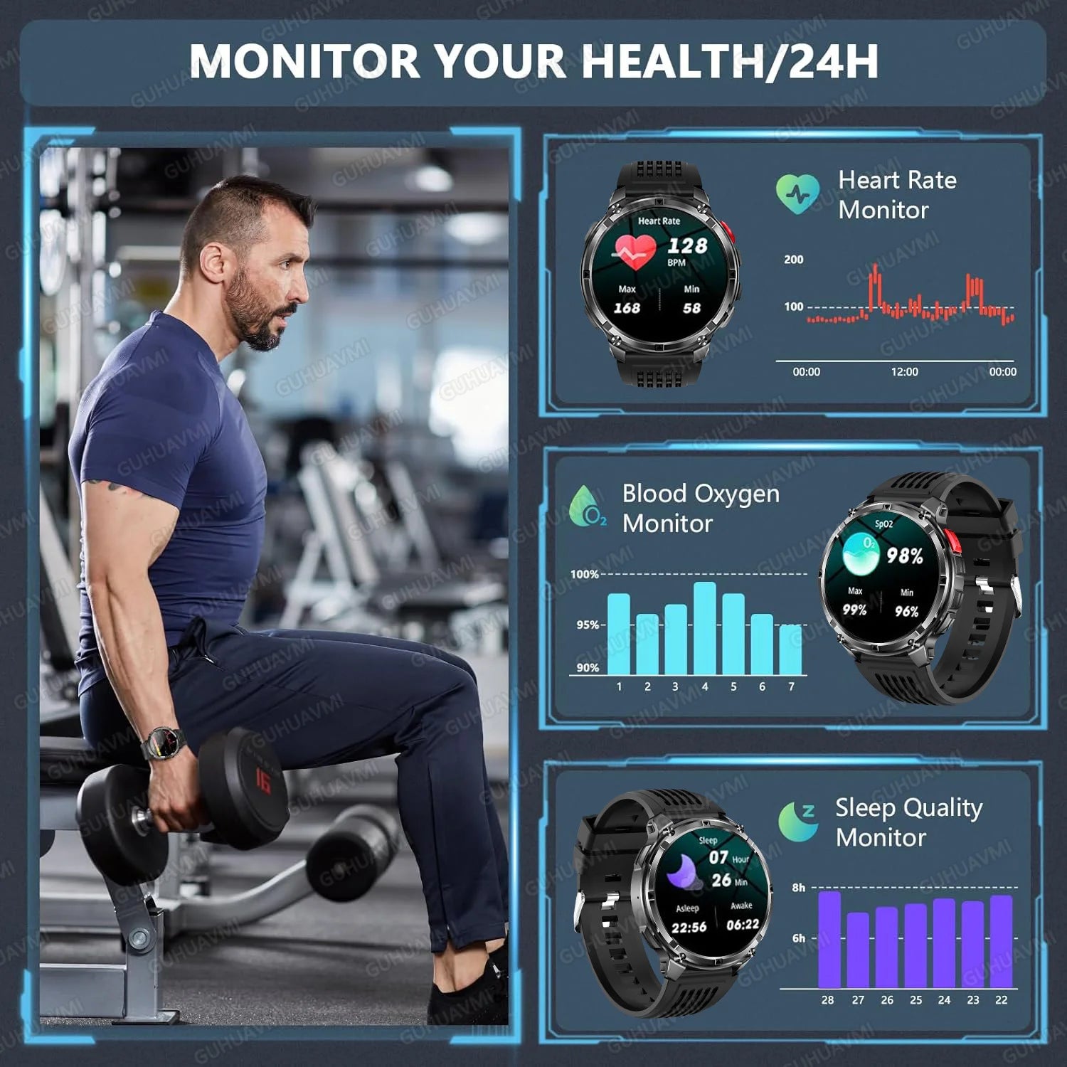 2026 New T-Rex3 Pro 1100mAh Battery Smart Watch GPS path 5ATM Waterproof Sports Run tracker Outdoors Compass Military Smartwatch
