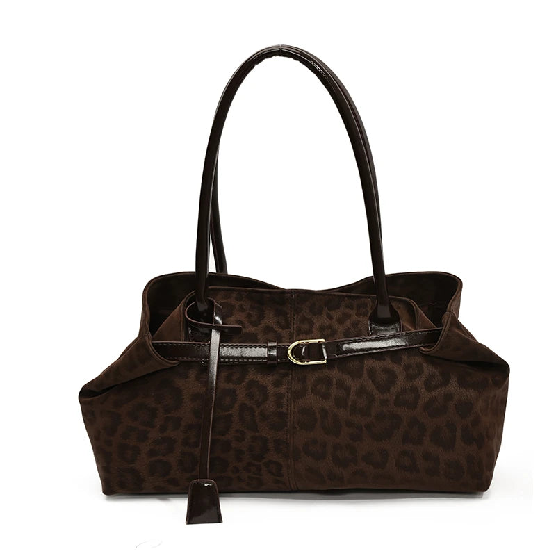 Leopard PU Leather Shoulder Bags for Women 2026 Luxury Designer Brand Trend Tote Bag Females Short Handle Handbags and Purses