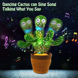 Cactus parlante interactivo para niños, juguete electrónico de peluche con forma de cactus parlante bailando, ideal como decoración para el hogar, regalo de Navidad.