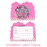 LO&amp;Ling-Cartoon Theme Party Decoration, Disposable Tableware, Hanging Banner, Whistle Mask, Baby Shower, Photo Prop, Girl Birthday 
