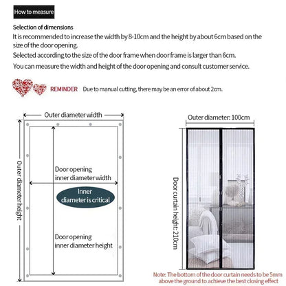 Magnetic Door Window Mosquito Net Insect Screen EcoFlow Anti Bug Curtains Home Garden Outdoor Protection Door Curtain
