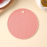 Silicone Round Teacup Mat Table Insulation Mat Dish Non-slip Placemat High Temperature Light Luxury Anti-scalding Casserole Mat