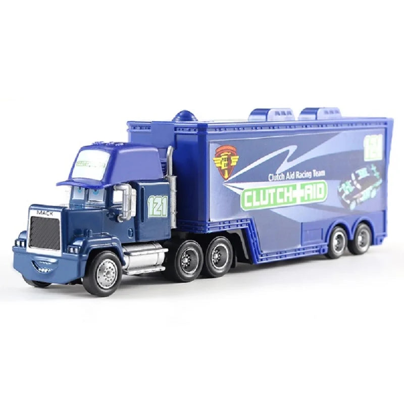 Disney Pixar Cars 2 3 Toys Lightning McQueen Truck Jackson Storm Uncle Mack 1:55 Diecast lorry trailer Model Child kids Gift