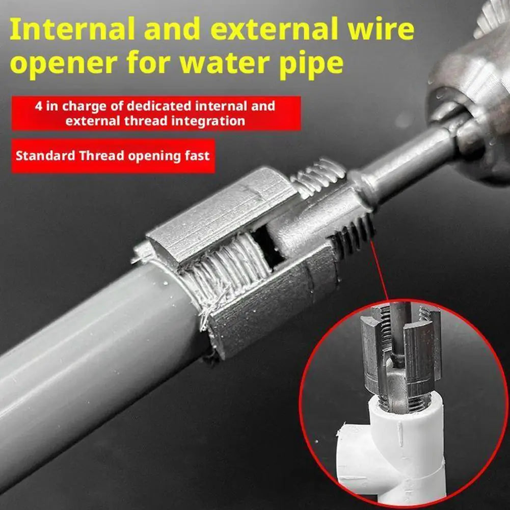 DN15 DN20 Pipe Threading Tool Hex Shank Die Internal External Threads 1/2&3/4 Water Pipes PPR PVC MPP Manganese Steel Detachable