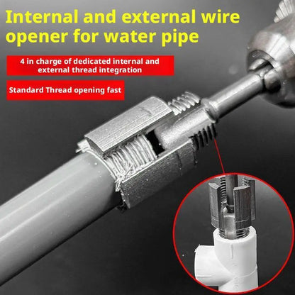DN15 DN20 Pipe Threading Tool Hex Shank Die Internal External Threads 1/2&3/4 Water Pipes PPR PVC MPP Manganese Steel Detachable