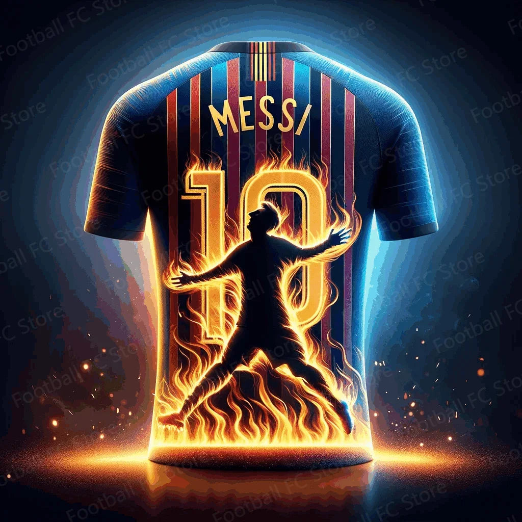 New Arrival Special Design Soccer Tshirt Kit Kids Unique Culture Messi Special Design Boy Girl Tee Top Edition Football Clothing