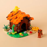 MOC Notice Board Building Blocks Bee Farm Fountain Bonfire Stove Medieval Town Street View Water Wall Bridge Road Sign Brick Toy