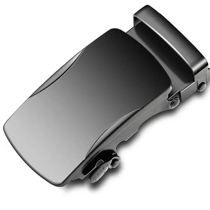 Men's Leather Belt Buckle Single Knot Casual Cross-border Style 4.0 Automatic Width 3.5cm